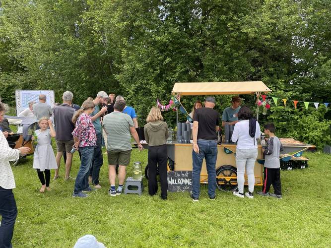 Foto der Sancta Carla als fahrbarer Kaffeestand auf einem Lastenrad